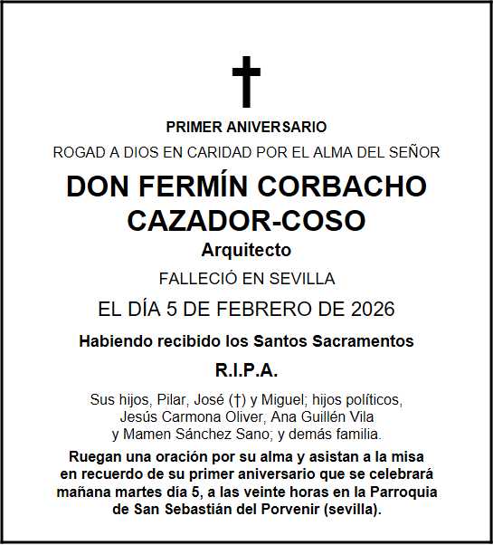 Ejemplo Esquela de aniversario